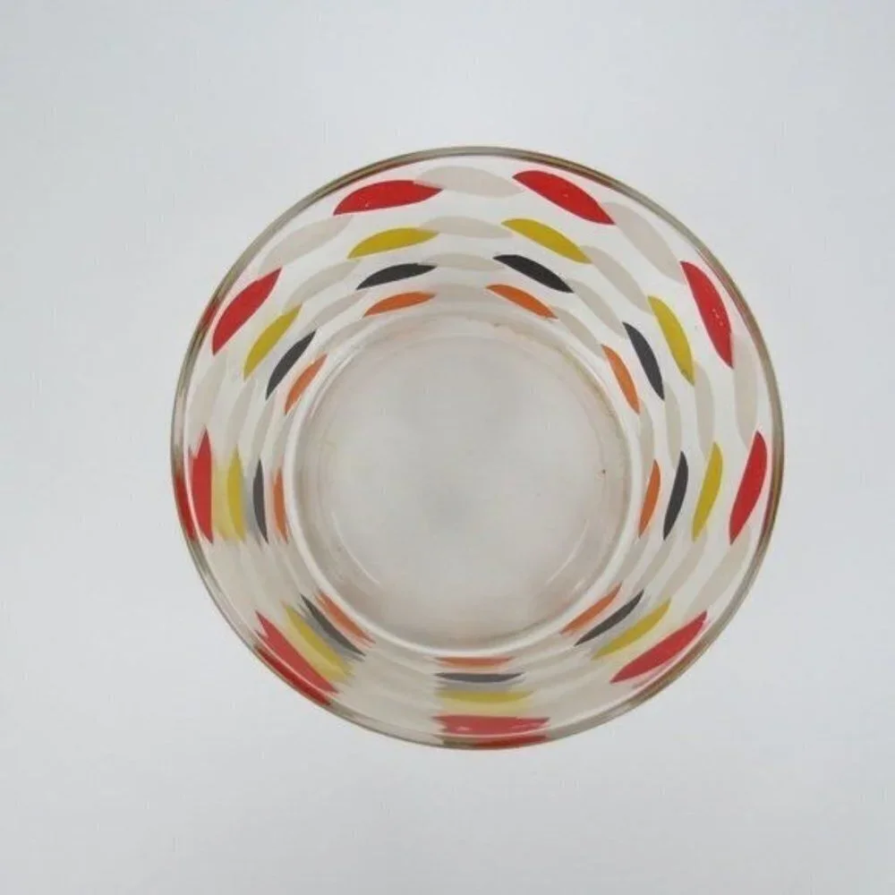 Vintage Glass Colorful Ice Bucket Barware